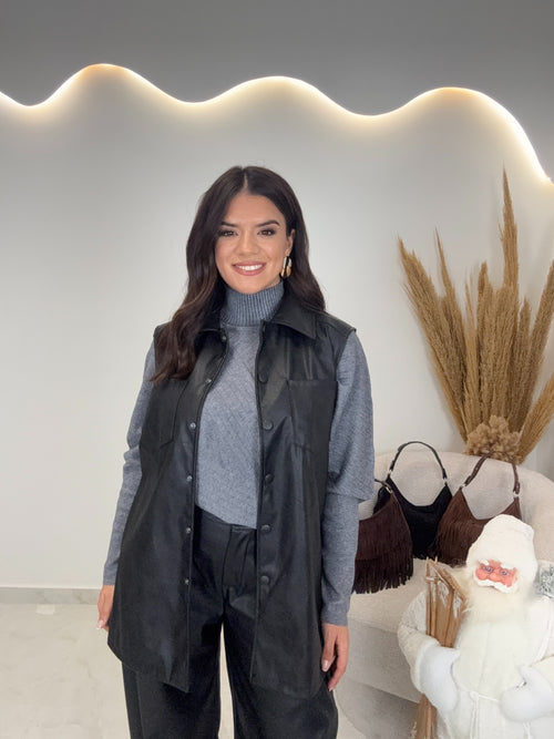 Reina Set Δερματίνη Μαύρο