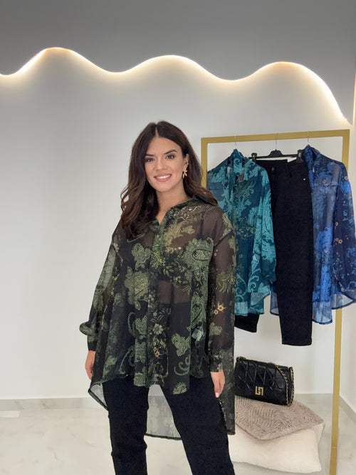 Πουκάμισο Venia Μαύρο-Λαδί