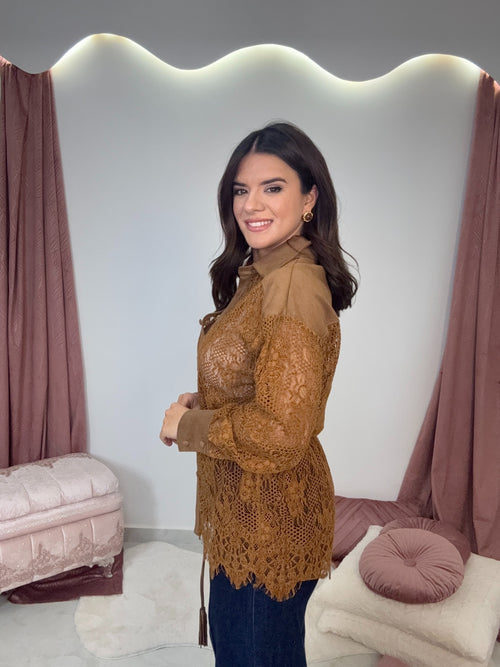 Leticia Πουκάμισο Camel