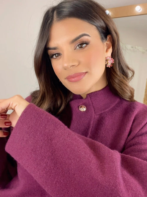 Cecilia Βουργουνδί Ζακέτα