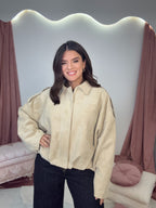 Margot Castor Bomber Jacket Beige