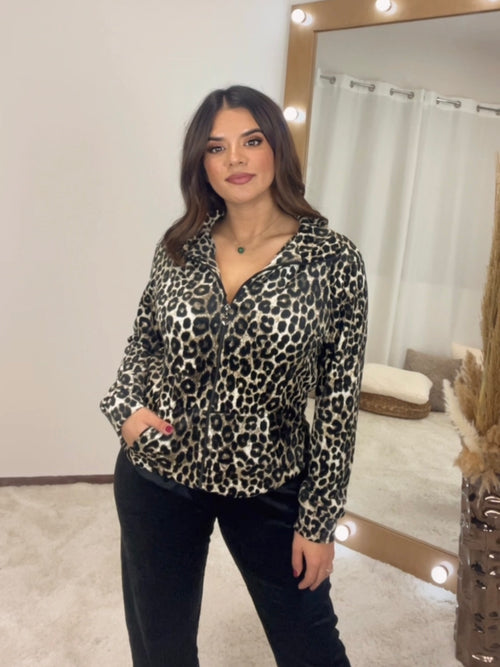 Animal Print Velvet Set