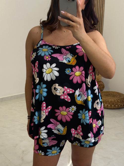 Summer Cartoon Set Black