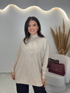 Μπλούζα Valeria Strass Beige