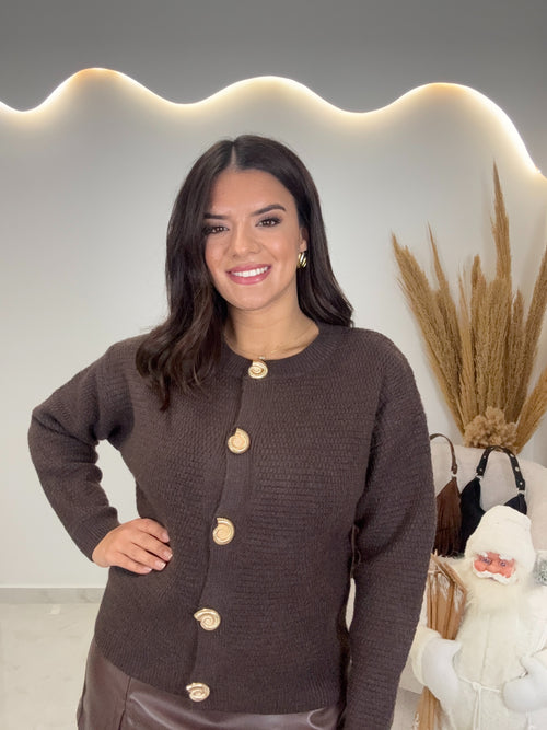 Nasia Ζακέτα Chocolate