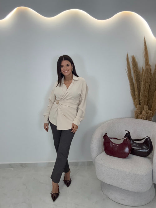 Evita Πουκάμισο Μπεζ