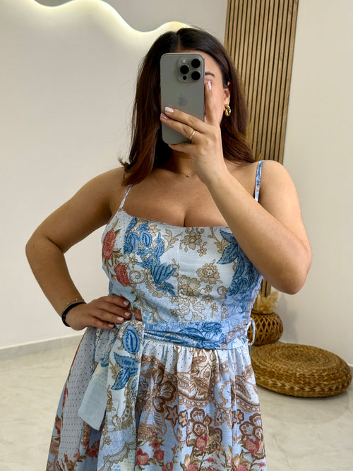 Elena Dress Γαλάζιο