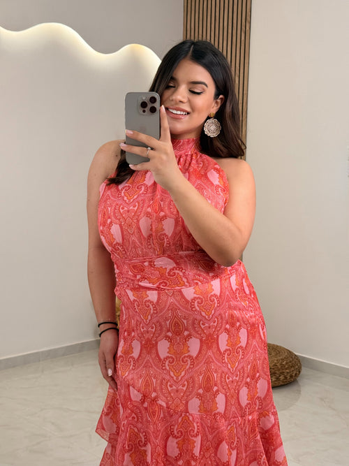 Anny Dress Coral-Rose