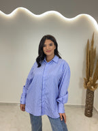 Πουκάμισο Ριγέ Γαλάζιο