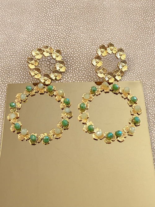 Gold Mint Earrings