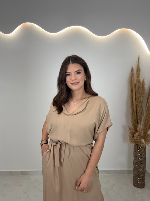 Valia Dress Μπεζ