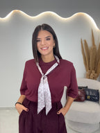 Melina T-Shirt Μπορντώ