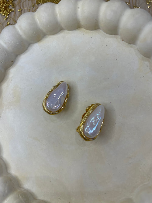 Semina Gold Clip Earrings