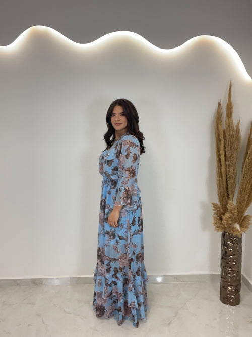 Celine Dress Γαλάζιο