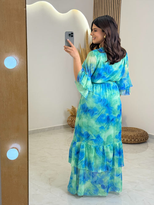 Adele Dress Γαλαζοπράσινο