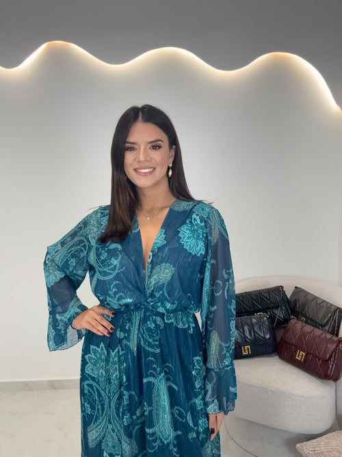 Cecilia Dress Πετρόλ