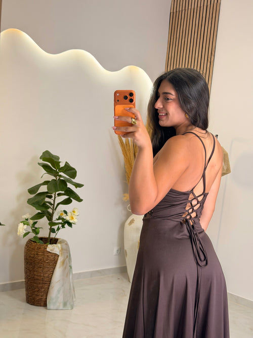 Erietta Dress Chocolate