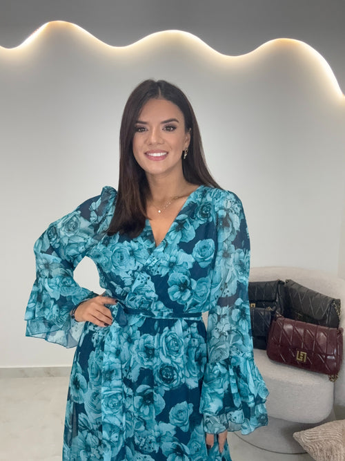 Renata Dress Πετρόλ