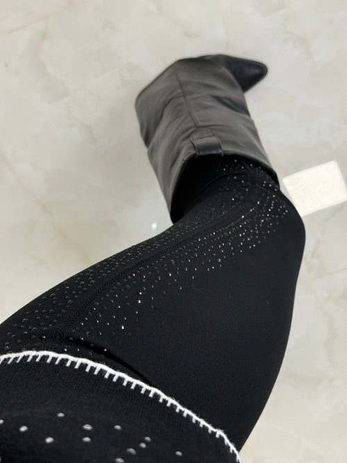 Strass Push Up Κολάν Μαύρο