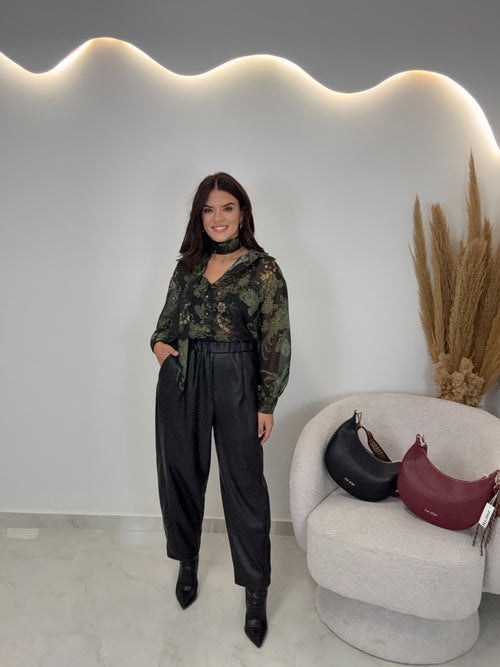 Παντελόνι Δερματίνη Μαύρο