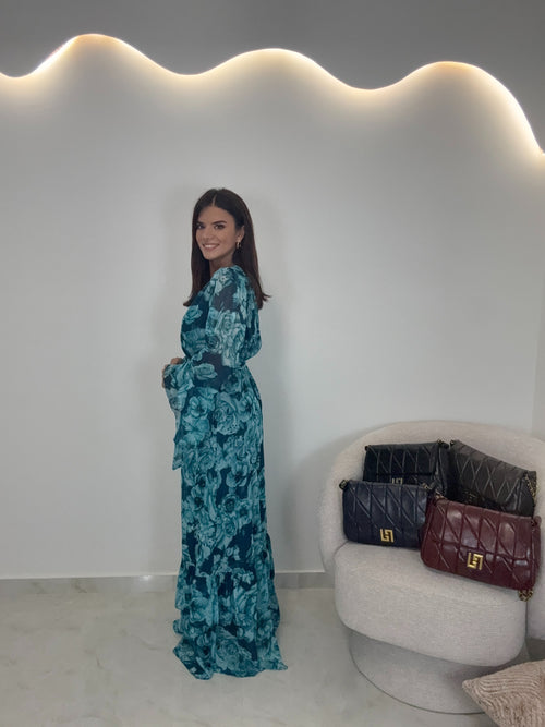 Renata Dress Πετρόλ