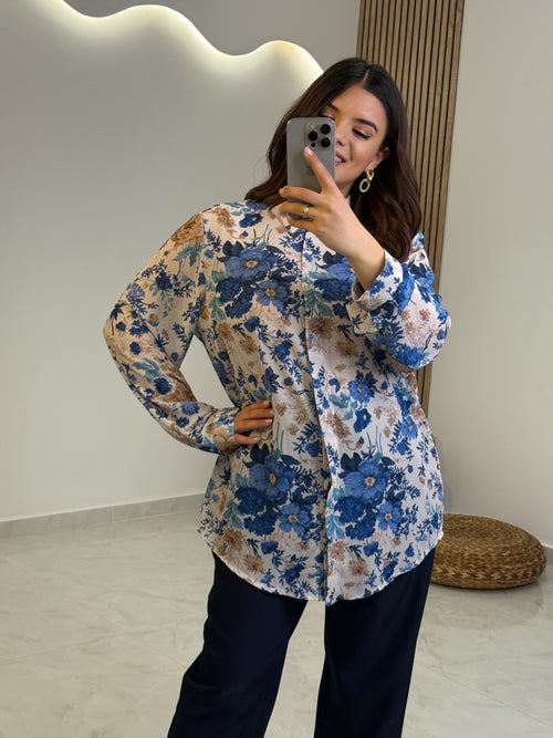 Floria Πουκάμισο Blue