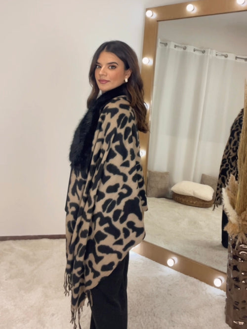 Animal Print Πασμίνα