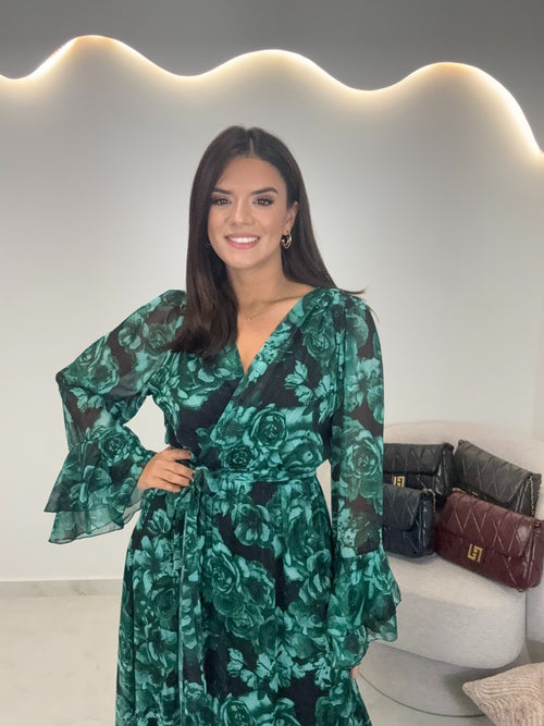 Renata Dress Black-Green