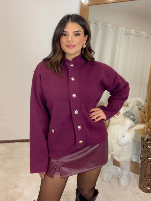 Cecilia Βουργουνδί Ζακέτα