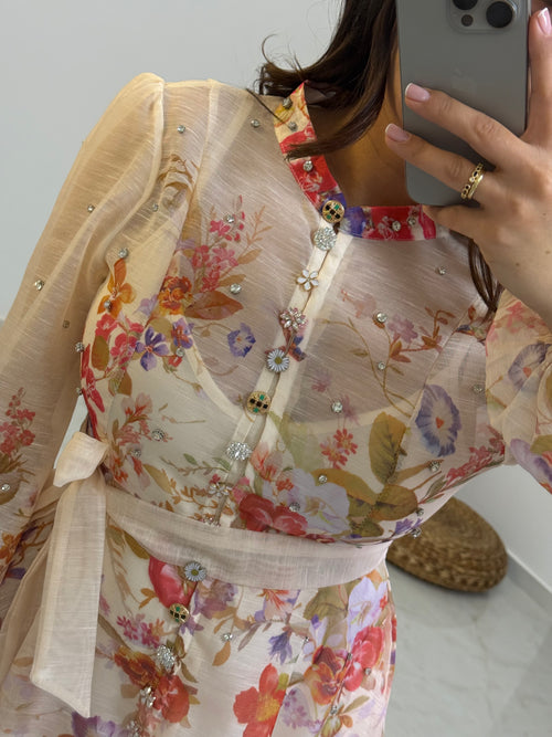 Diamond Dress Beige