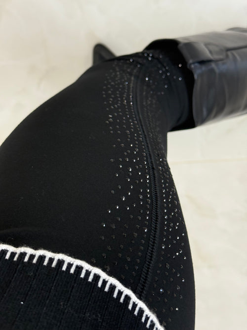 Strass Push Up Κολάν Μαύρο