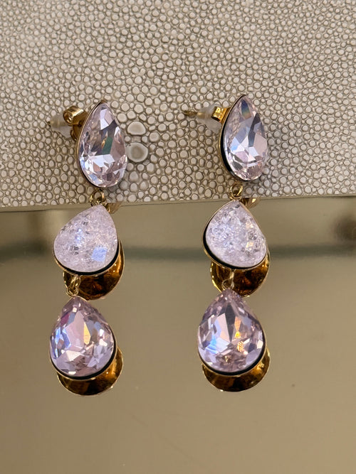 Rose Strass Earrings