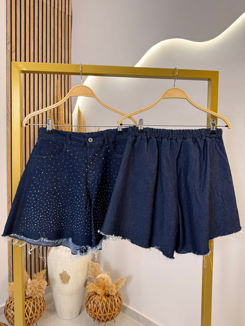 Strass Jean Shorts