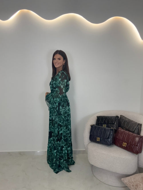 Renata Dress Black-Green