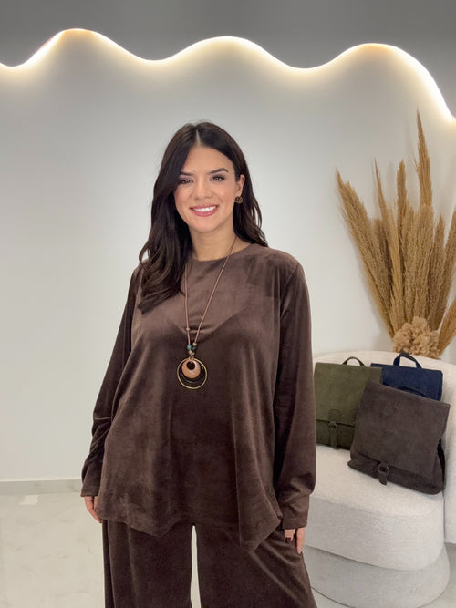 Triple Velvet Set Chocolate