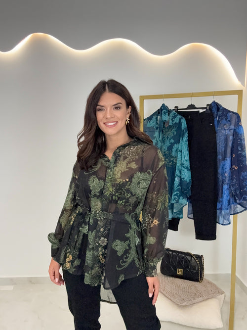 Πουκάμισο Venia Μαύρο-Λαδί