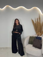 Triple Velvet Set Μαύρο