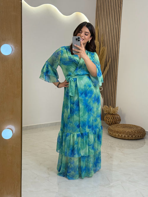 Adele Dress Γαλαζοπράσινο