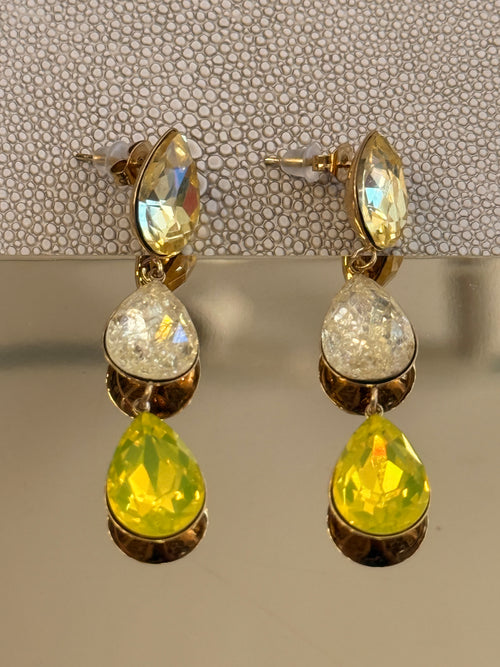 Yellow Strass Earrings