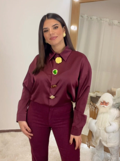 Vanessa Βουργουνδί Πουκάμισο