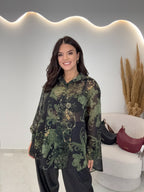 Πουκάμισο Venia Μαύρο-Λαδί