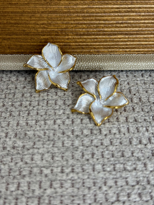 Flower Silver Earrings
