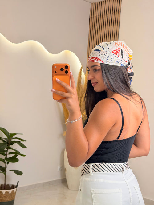 White Elastic Jeans