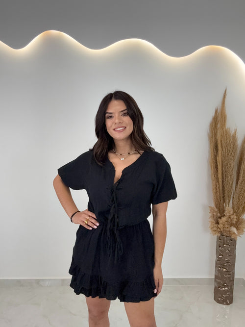 Ολόσωμο Shorts Μαύρο