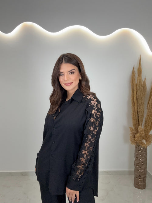 Παντελόνι Λινό Μαύρο