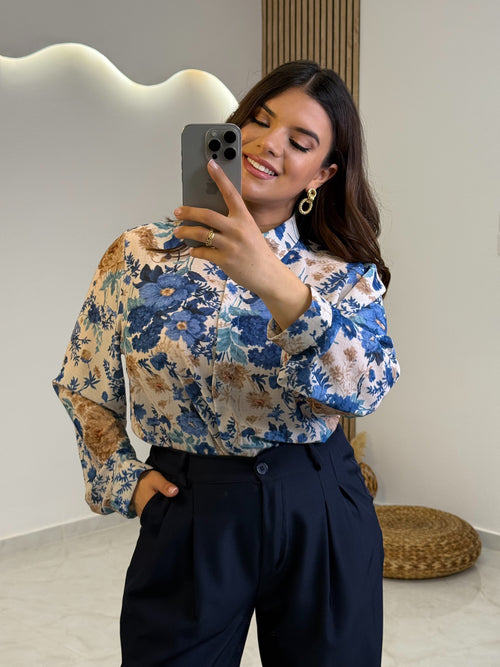 Floria Πουκάμισο Blue