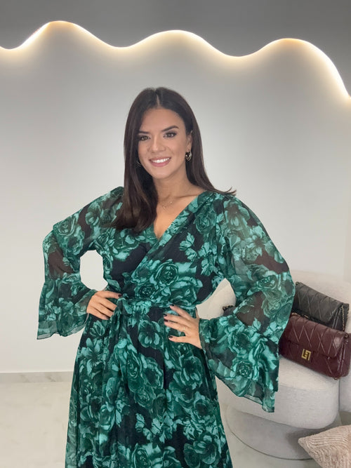 Renata Dress Black-Green