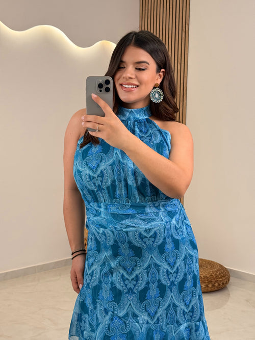 Anny Dress Πετρόλ