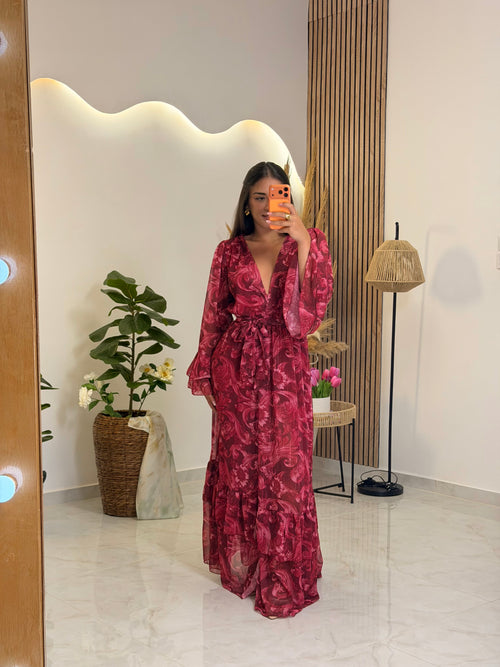 Kallia Dress Cherry