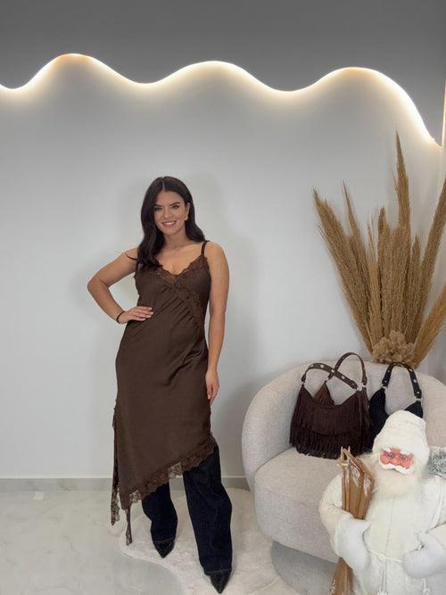 Laura Lingerie Dress Chocolate